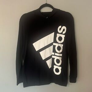 Boys Adidas Long Sleeved Hooded Tee